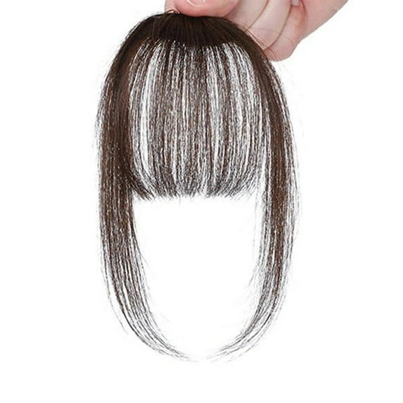 YATLTE Clip in Bangs, Human Hair Wispy Bangs Clip in Hair Extensions, Human Hair Wispy Bangs Clip in Hair Extensions, for women Fringe with Temples Hairpieces Faux Bangs for Daily Wear
