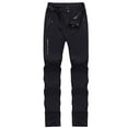 thumbnail image 4 of Pantalones de lluvia Prolriy para mujer, impermeables, para senderismo, a prueba de viento, para pesca al aire libre, resistentes al agua, color negro XXXL, 4 of 8
