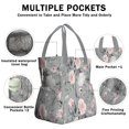 thumbnail image 3 of Pioneer Flower Floral Print Pattern Drawstring Lunch Bag Women - Drawstring Lunch Bag Insulated for Work Office - Stain-Resistant Large Lunchbags for Women with Multi-Pockets, 3 of 6