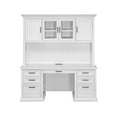 thumbnail image 2 of Modern Wood Hutch With Doors and Desk Storage Fully Assembled White, 2 of 16