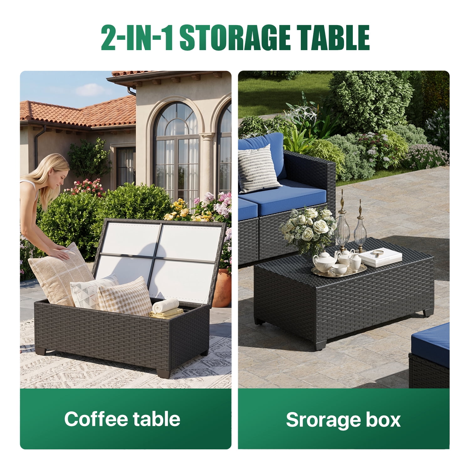 ClouddWell  Storage Coffee Table