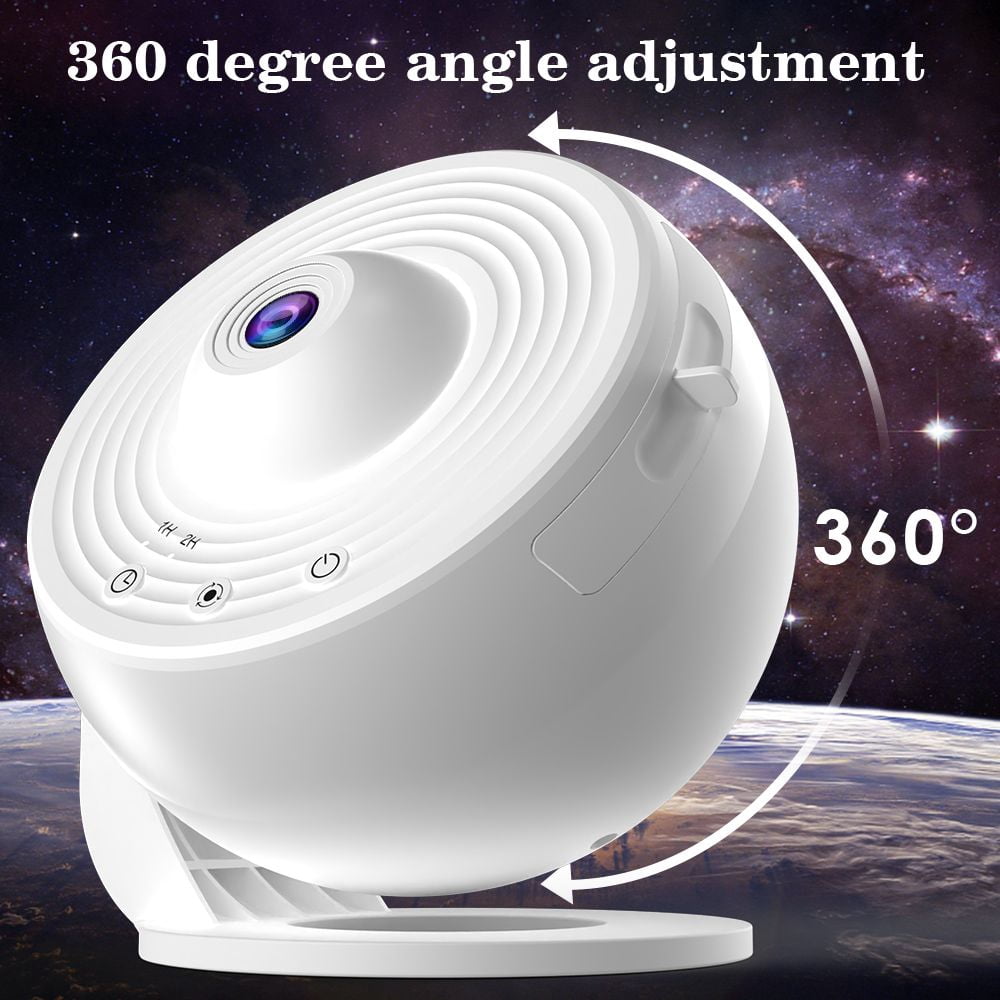VIVIHEYDAY 13 in 1 Planetarium Galaxy Projector 360° Rotating Night Light Nebula Star Projector Lamp Timer White