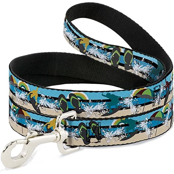 Dog Leash Beach Scene 1 4 Feet Long 0.5 Inch Wide