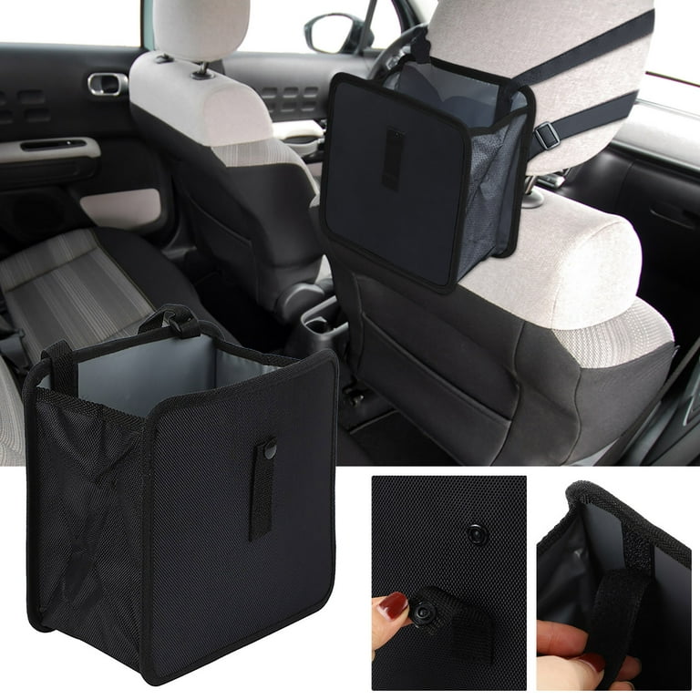 Portable Car Interior Accessories Trash Can Storage Bin Garbage Bag  Organizer