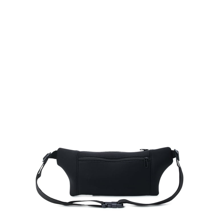 No Boundaries Black Faux Leather Belt Bag L 