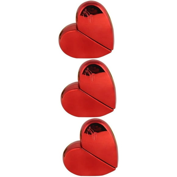 3pcs Elegant Decor Portable Spray Bottle Golden Vanity Decor Vanity Room Decor Red Empty Perfume Metal Shell Perfume Bottle Heart-shaped Perfume Bottle Glass Bottle Travel