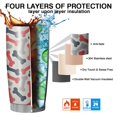 thumbnail image 7 of 20 Oz Dog Bones Coffee Tumbler Double Wall Insulated Stainless Steel Water Bottle | Metal Reusable Thermoses Flask with Cup Cap | Leak & Sweat Proof with Anti-Dust Lid, 7 of 7