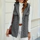 thumbnail image 1 of Chaquetas y abrigos casuales sin mangas con capucha para mujer, blusa lisa sin mangas con capucha, abrigo, chaqueta, tops de poliéster para mujer, 1 of 8