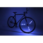 Spin Brightz LED Bicycle Spoke Tube Lights, Weather-Resistant, for 1 Wheel, Blue