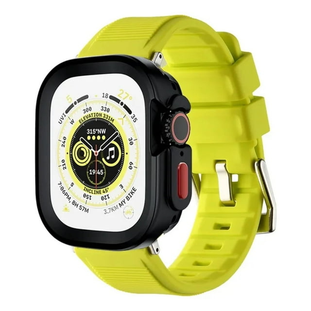 Correa de Silicona para Apple Watch con Funda Anticaída, Compatible con Todas las Series