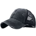 thumbnail image 1 of FLhrweasw Sombrero Cruzado Con Visera Protección Solar Borde Rasgado para (negro), 1 of 9