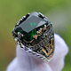 thumbnail image 1 of Nuevo anillo de lujo con incrustaciones de esmeralda para hombre, anillo de personalidad dominante Retro para asistir a la joyería de fiesta de banquete Tan Jianjun unisex, 1 of 1