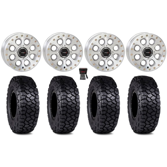 System 3 SB-7 15" Wheels Machined (5 2) 35" Intersect Tires Kawasaki Teryx Mule