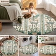 thumbnail image 6 of Vintage Butterfly Round Area Rug 4 FT, Non Slip Indoor Outdoor Rug, Pastoral Botanical Teal Spring Summer Washable Soft Circular Carpet Non-Shedding Floor Mat for Coffee Table Nursery Foyer Balcony, 6 of 9