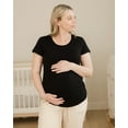 thumbnail image 5 of Kindred Bravely Everyday Maternity & Nursing T-Shirt with Pocket | Maternity & Nursing Tops for Breastfeeding (Black, X-Large), 5 of 6