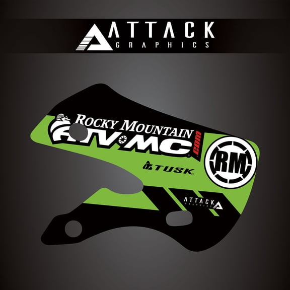 Attack Graphics Renegade Radiator Shroud Decal Green for Kawasaki KLX110 2002-2009