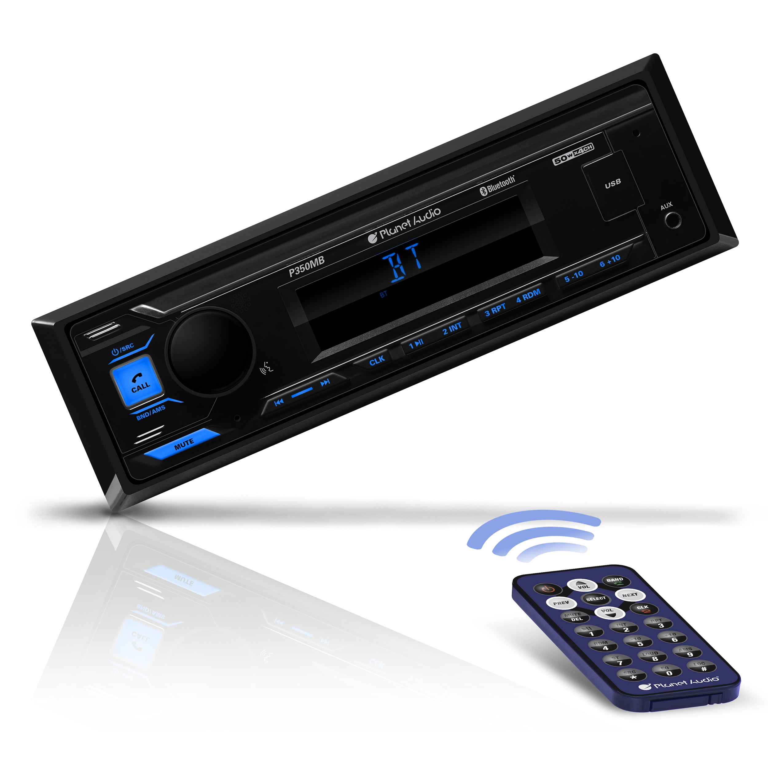  Planet Audio P350MB Car Audio Stereo System - Single Din,  Bluetooth Audio and Hands-Free Calling, MP3, USB Audio, USB Charging, AUX  Input, AM/FM Radio Receiver, No CD Player : Electronics