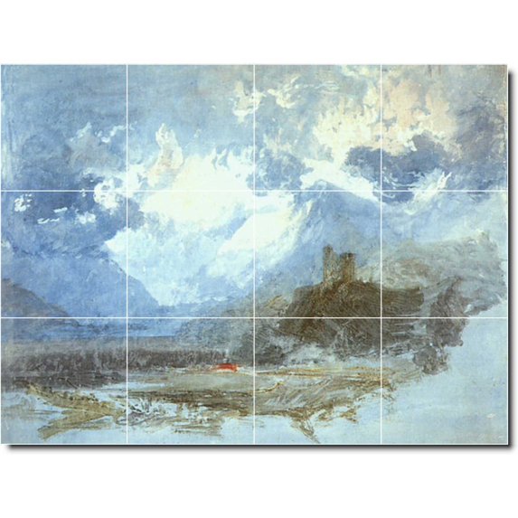 Ceramic Tile Mural-Joseph Turner Landscapes Painting 358. 24" w x 18" h using (12) 6 x 6 ceramic tiles
