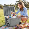 thumbnail image 4 of Costway 84QT Portable Wheeled Ice Cooler with Foldable Pull & Carry Handles for Camping, 4 of 11