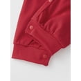 thumbnail image 4 of Christmas Family Pajamas Matching Set Red Long Sleeve Tops and Pants Sleepwear, 4 of 6