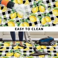 thumbnail image 5 of Lemon Yellow Outdoor Rug for Patio/Deck/Porch, Non-Slip Large Area Rug 3 x 5 Ft, Watercolor Fruit Black White Buffalo Plaid Indoor Outdoor Rugs Washable Area Rugs, Camping Rug Carpet Runner, 5 of 8