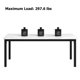 thumbnail image 2 of Mesa de Comedor Industrial para 6-8 Personas, Mesa de Madera de 71" con Estructura Metálica, Acabado Rústico, 2 of 6