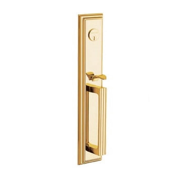 Baldwin 6605 Tremont Active Exterior Trim Handle Interior NOT Included, Lifetime Polished Brass