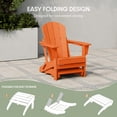 thumbnail image 6 of WestinTrends Outdoor Ottoman, Patio Adirondack Ottoman Foot Rest, All Weather Poly Lumber Folding Foot Stool for Adirondack Chair, Widely Used for Outside Porch Pool Lawn Backyard, Orange, 6 of 16