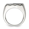 thumbnail image 2 of Sterling Silver Rhodium-plated Men's Onyx Ring, 2 of 6