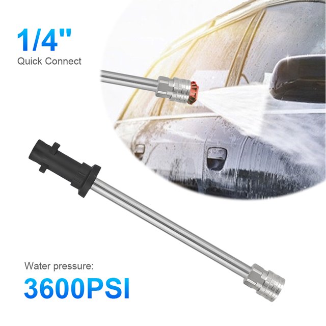 Varilla de extensión para pistola de alta presión limpieza automóviles lavado a cabezal conector rápido 17/43CM 1/4 acero inoxidable serie Karcher K2-K7 Hugtrwg
