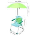 thumbnail image 2 of HLONKCamping Chair with Shade Beach Umbrella Double-layer Foldable Child Green, 2 of 8