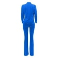 thumbnail image 3 of Prolriy Pants Suits for Women Dressy Women's V Neck Lapel Fashion Casual Solid Color Suit Two Set Classy Outfits for Women Blue M, 3 of 7
