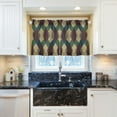 thumbnail image 5 of Yayeee Kitchen Curtains Tier Pair Light Filtering 27"x24" Rod Pocket Short Cafe Window Panel, Green Tartan Pattern, 5 of 7