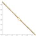 thumbnail image 3 of Real 14kt Yellow Gold Fancy Heart 9inch Anklet; 9 inch; Lobster Clasp; for Adults and Teens; for Women and Men, 3 of 4