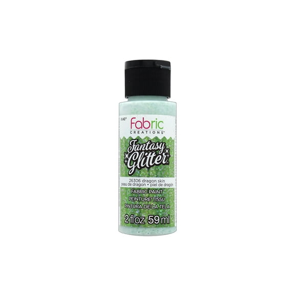 Plaid Fabric Creations Fantasy Glitter Fabric Paint - Dragon Skin, 2 oz
