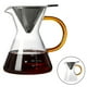 thumbnail image 3 of Cafetera de vidrio con gotero para café molido, cafetera, tetera para el hogar Mango amarillo, 3 of 8