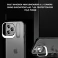 thumbnail image 4 of Air Frame Crystal Frosted Pc Transparent Case With Extra Frame Raised Camera Protection And Kick Stand For Iphone 13 Pro Max 6.7 - Frosted Black, 4 of 8