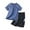 j-Blue122, variant on Boys Outfits Short Sleeve Large Kids Solid Color Crew-Neck Suit Summer New Children Lightweight Wear Comfortable And Breathable Clothing Sets,Blue,160