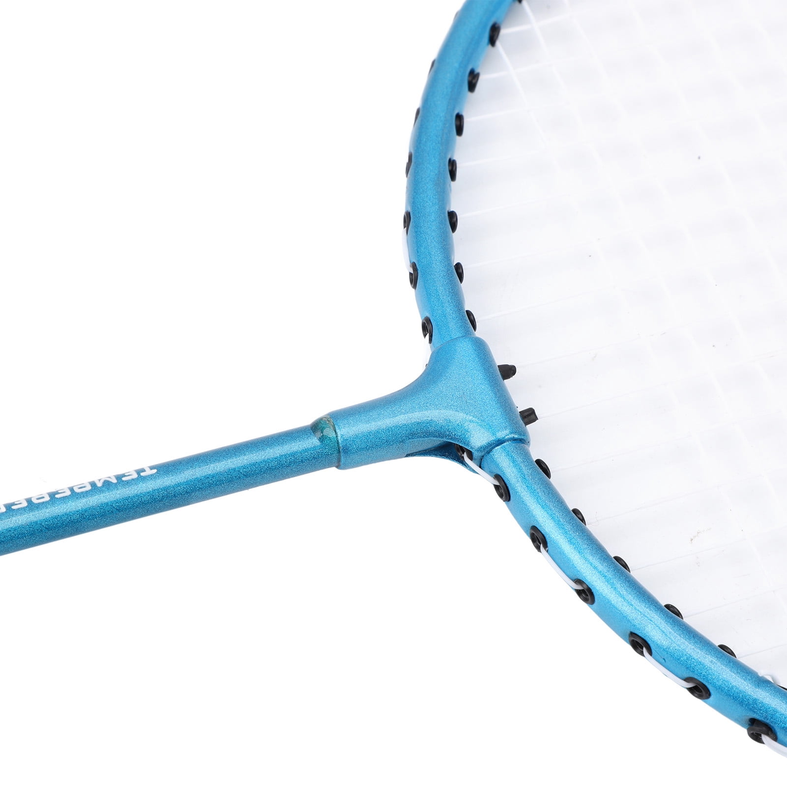 LAZIOEGR Starter Portable Badminton Set, Professional Iron Alloy Racquets with 3 Shuttlecocks & Bag, 2 Players, High Tension For Outdoor Beach Backyard Games - Blue (28.35 in / 72 cm)