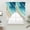 Teal, variant on Blue Gradient Beach Swag Valances for Windows, Kitchen Curtains 36 Inch Length 2 Panels Set, Watercolor Coastal Seaside Waves Ombre Short Curtains for Small Windows Rod Pocket Cafe Curtains 28"x36"