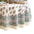 thumbnail image 2 of Elrene Home Fashions Nomad Harvest Block Print Oval Tablecloth, Multi, 60" x 84" Oval, 2 of 3