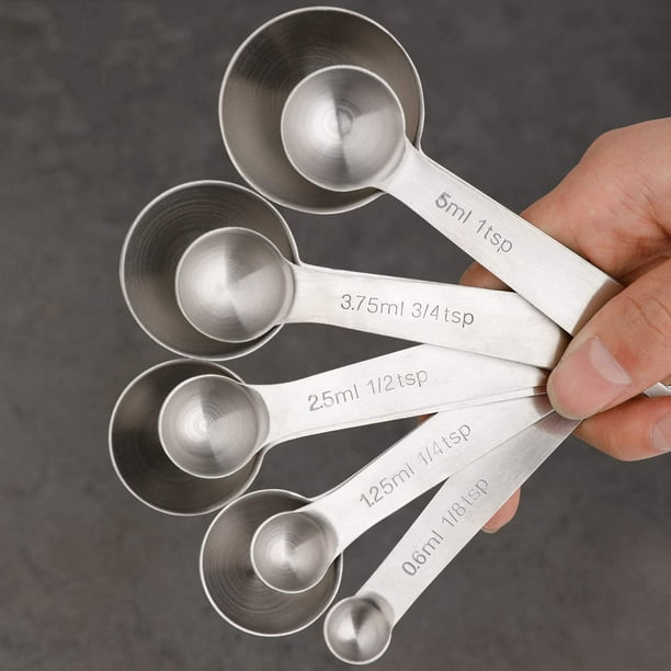 Measuring Spoons: 18/8 Stainless Steel Measuring Spoons Set of 9
