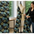 thumbnail image 5 of Soimoi Black Cotton Cambric Fabric Artistic Flower Mandala Printed Fabric 1 Yard 56 Inch Wide, 5 of 7