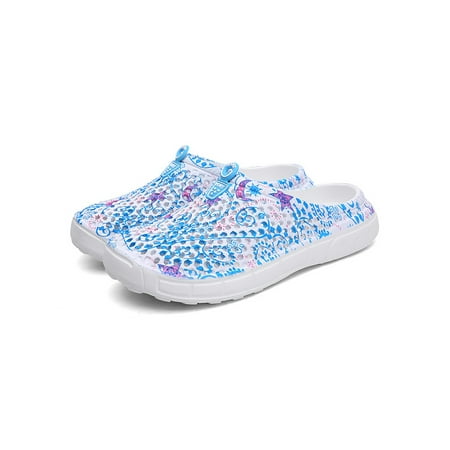 

Glookwis Womens Sandals Slip On Slides Beach Clogs Ladies Lightweight Comfort Mules Quick Dry Summer Casual Shoes Blue 9