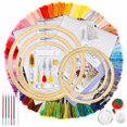 thumbnail image 2 of Hilo para punto de cruz, 100 colores diferentes de hilo para bordar, hilos brillantes y relucientes para proyectos de bricolaje, kit de inicio para bordado a mano con herramientas de punto de cruz,, 2 of 8