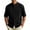 Black, variant on Stamzod Mens Summer Shirts 2026 Stand Collar Short Sleeve Dress Shirt Casual Work Wedding Button Up Shirt White XXXL