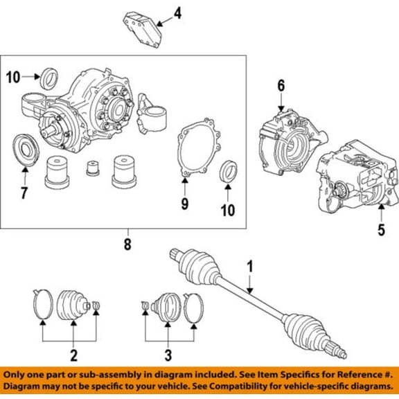 GM OEM Rear Axle-Inner CV Constant Velocity Boot 20894127