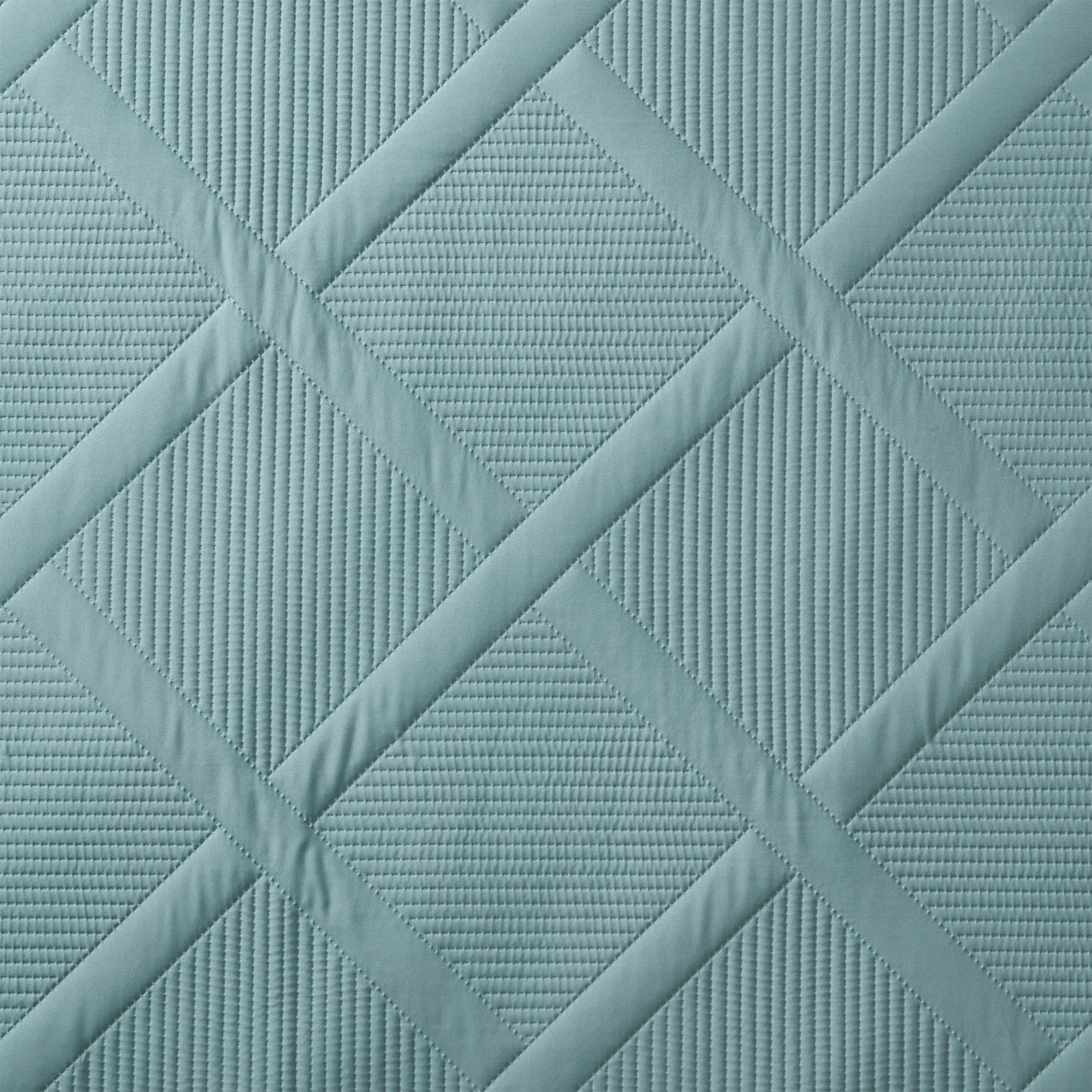 Mainstays Reversible Diamond Quilt, Teal Blue/Grey, Full/Queen, Microfiber