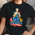 thumbnail image 3 of Smartprints Betsy Ross Stars & Freedom Women's T-Shirt Black, Cotton, S, 3 of 4
