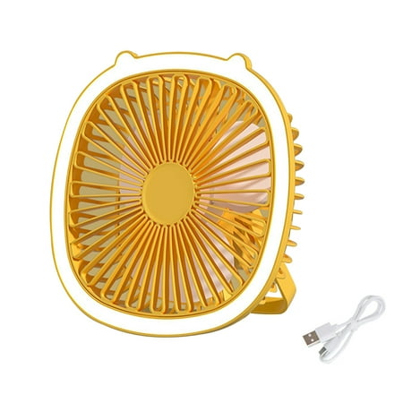 

Portable Fan With Light Hanging Freestanding 3 Wind Speed USB Rechargeable
